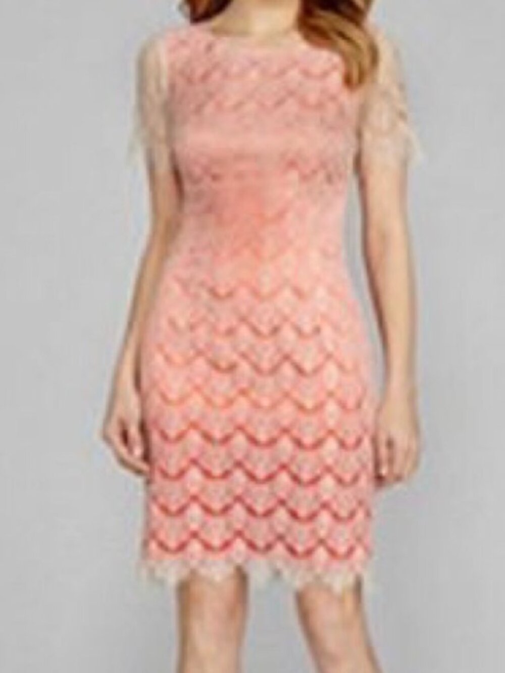 Antonio Melani Salmon Ombre Lace Dress